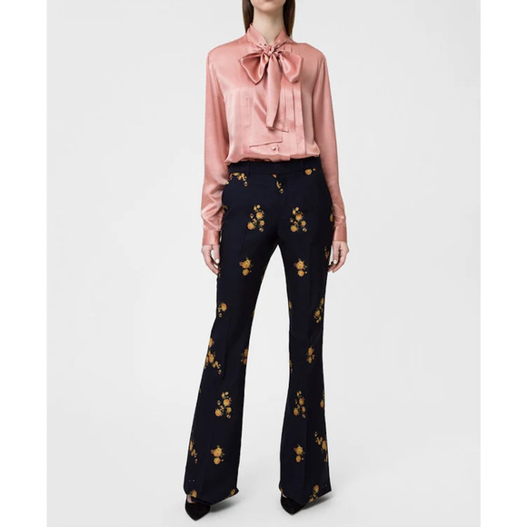 NWT Gucci Pink Satin Pussy Bow Blouse  Size 44 - Picture 2 of 15